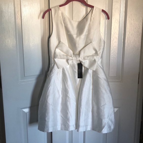 NWT White Satin Open Back Dress - Picture 1 of 3